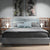 Bed with built-in nightstands and lighting