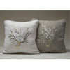 Corallomania White and green with blue embroidery